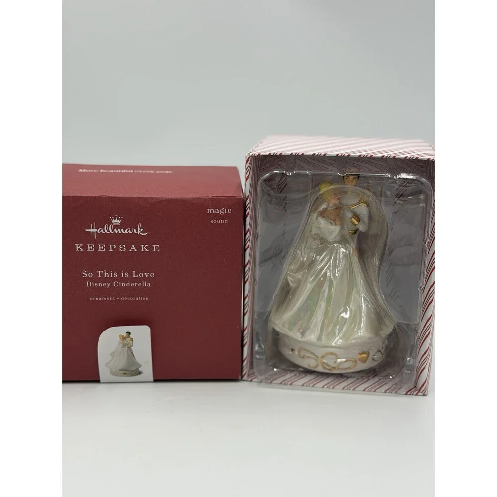 Hallmark Keepsake Disney Cinderella Wedding Porcelain Magic Sound Ornament